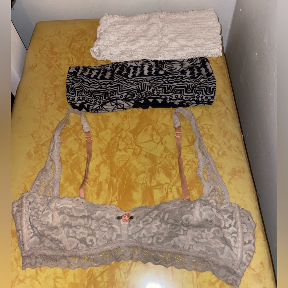 3 Bralette & Bandeau Lot Size S/M